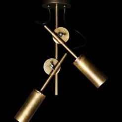 Konsthantverk Spotlights-Stav 2 Spotlight, Rå Mässing / Svart