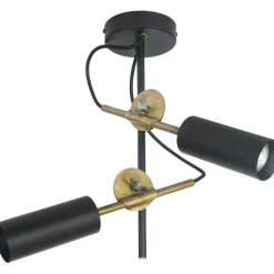 Konsthantverk Spotlights-Stav 2 Spotlight, Rå Mässing / Svart