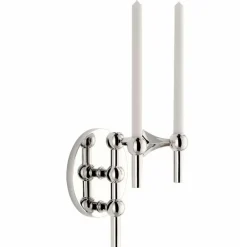 Stoff Nagel Ljusstake Krom + Väggfäste