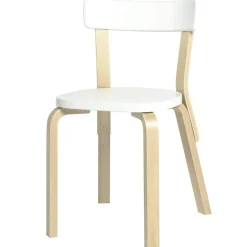 Artek Stolar-Stol 69, Vit/Björk