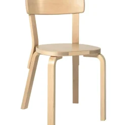 Artek Stolar-Stol 69, Vit/Björk