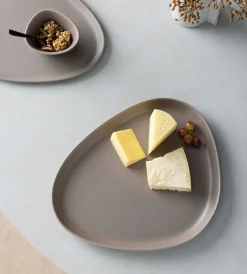 LIND DNA Assietter-Stoneware Tallrik 35x30 cm, Warm Grey