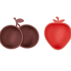 OYOY Serveringsskålar-Strawberry & Cherry Snacksskål 2-pack
