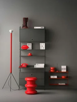 String Modulära Hyllsystem-Gavel Golv 30x115 cm 1-pack, Mörkgrå