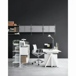 String Modulära Hyllsystem-Gavel Golv 30x115 cm 1-pack, Mörkgrå