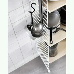 String Modulära Hyllsystem-Gavel Golv 30x85 cm 1-pack, Mörkgrå