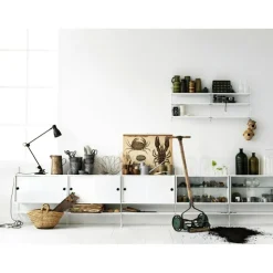 String Modulära Hyllsystem-Gavel Golv 30x85 cm 1-pack, Mörkgrå