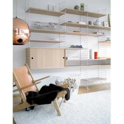 String Modulära Hyllsystem-Gavel Golv 30x85 cm 1-pack, Mörkgrå