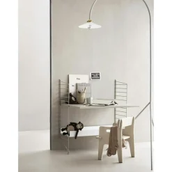 String Modulära Hyllsystem-Gavlar Golv 30x85 cm 2-pack, Mörkgrå