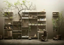 String Modulära Hyllsystem|Skrivbord-Hopfällbart Bord, Vit / Valnöt