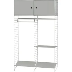 String Modulära Hyllsystem-Hylla, Kombination T Hall, Grå