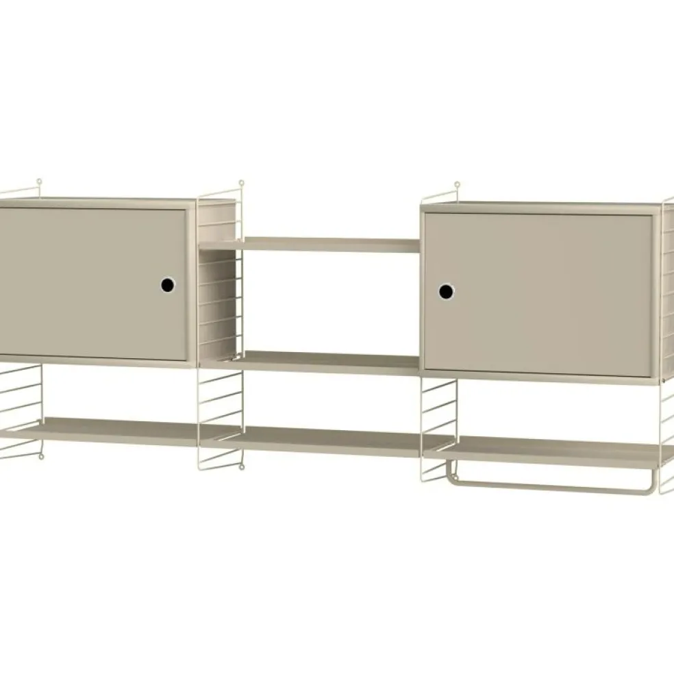 String Hylla Kombination M Kök, Beige