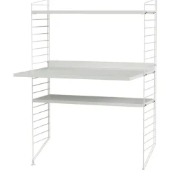 String Hylla Kombination H Arbetsplats, Beige