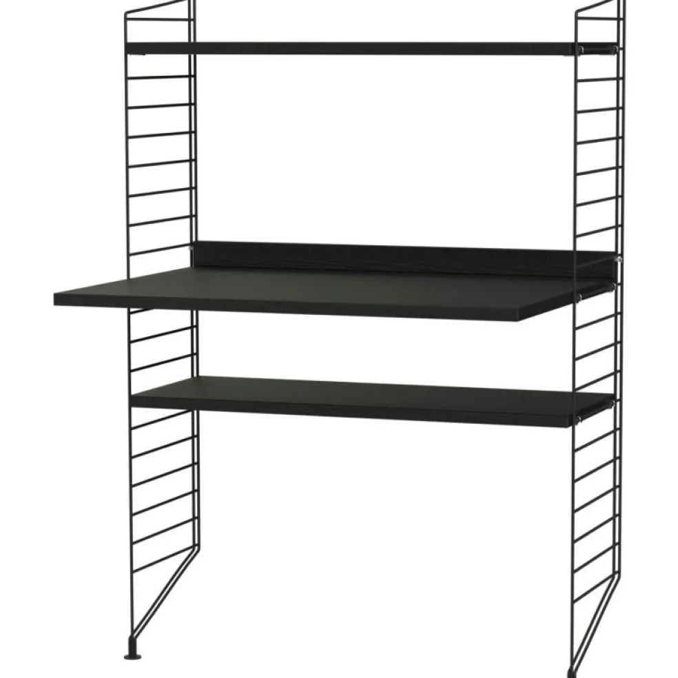 String Hylla Kombination H Arbetsplats, Beige