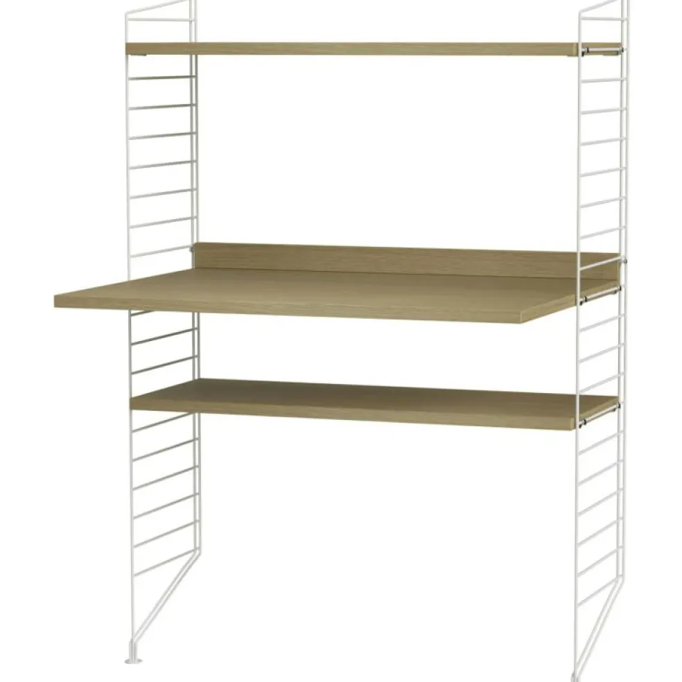 String Hylla Kombination H Arbetsplats, Beige