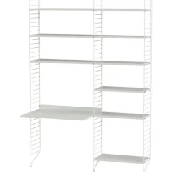 String Hylla Kombination B Arbetsplats, Beige