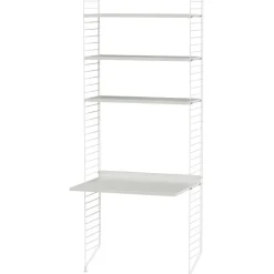 String Modulära Hyllsystem-Hylla Kombination A Arbetsplats, Beige