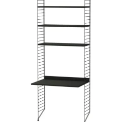 String Modulära Hyllsystem-Hylla Kombination A Arbetsplats, Beige