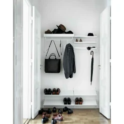 String Modulära Hyllsystem-Hyllplan Med Hög Kant Metall, Mörkgrå