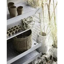 String Hyllplan Med Låg Kant Metall 58x20 cm, Mörkgrå