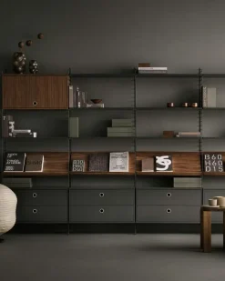 String Modulära Hyllsystem-Hyllplan 3-pack 78x20 cm, Mörkgrå