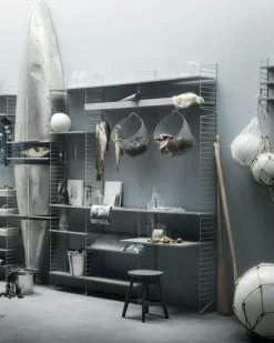 String Modulära Hyllsystem-Hyllplan 3-pack 78x20 cm, Mörkgrå