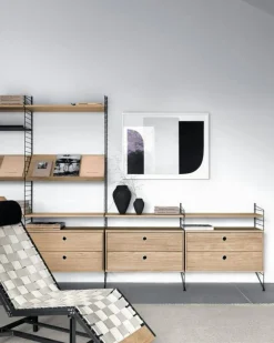 String Modulära Hyllsystem-Hyllplan 3-pack 78x20 cm, Mörkgrå