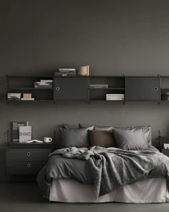 String Modulära Hyllsystem-Hyllplan 3-pack 78x20 cm, Mörkgrå