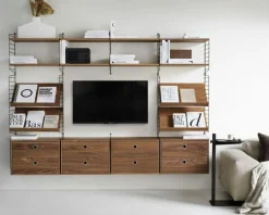 String Modulära Hyllsystem-Hyllplan 3-pack 78x20 cm, Mörkgrå