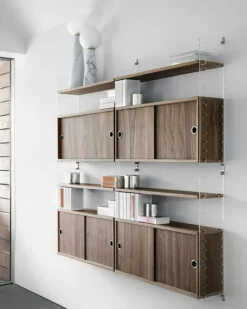 String Modulära Hyllsystem-Hyllplan 3-pack 78x20 cm, Mörkgrå