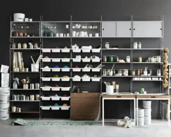 String Modulära Hyllsystem-Hyllplan 3-pack 78x20 cm, Mörkgrå