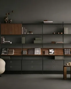 String Lådhurts 78x30 cm, Mörkgrå