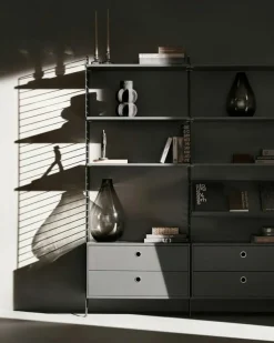 String Lådhurts 78x30 cm, Mörkgrå