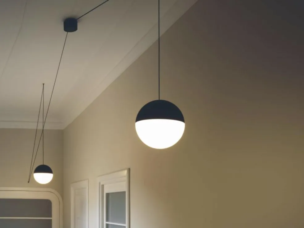 String Light Sphere Pendel 12M Dimbar Med Soft Touch, Vit