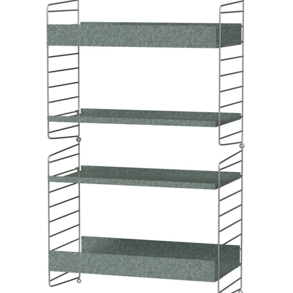 String Modulära Hyllsystem-Outdoor Hylla C, Galvaniserat Stål
