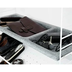 String Modulära Hyllsystem-Skålplan Filt 30x78 cm,