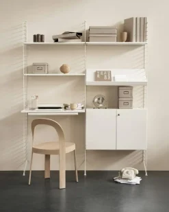 String Skåp Med Lås, Svartbetsad Ek