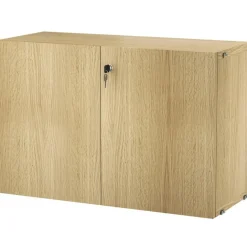 String Skåp Med Lås, Svartbetsad Ek