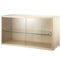 String Vitrinskåp 30x78 cm, Mörkgrå