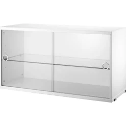 String Vitrinskåp 30x78 cm, Mörkgrå