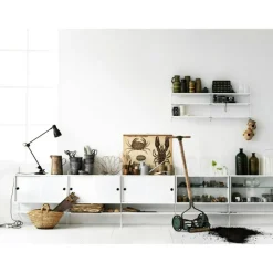 String Vitrinskåp 30x78 cm, Mörkgrå