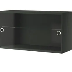 String Vitrinskåp 30x78 cm, Mörkgrå