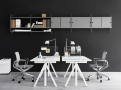 String Works Skrivbordsskiva 140 cm, Vit Laminat