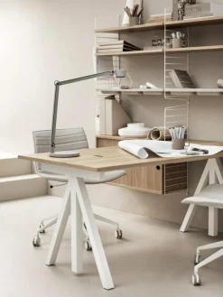 String Works Skrivbordsskiva 140 cm, Vit Laminat