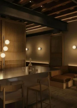 Edgeform Vägglampor|Plafonder-Stringball 1 Vägg-/Taklampa, Mässing