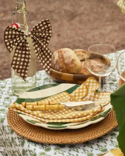 Pick a Poppy Assietter-Stripe Assiett 22 cm, Grön