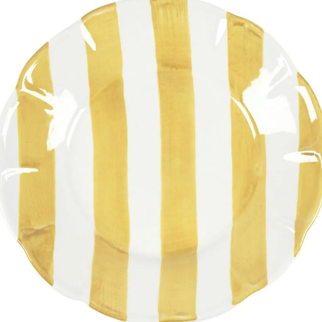 Pick a Poppy Assietter-Stripe Assiett 22 cm, Grön