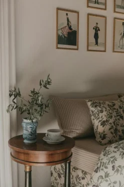 Stripe Mauve Dra-På-Lakan, 180x200 cm