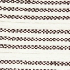 Stripe Structured Linen/Cotton Kuddfodral 50x50 cm, Vit/Grön