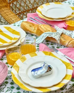 Pick a Poppy Mattallrikar-Stripe Tallrik 28 cm, Gul